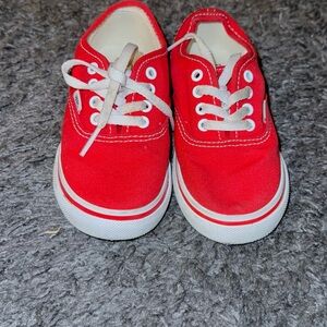 Vans Kids Bright Red Sneakers